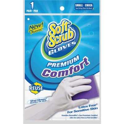 Soft Scrub Small Premium Comfort Vinyl Rubber Glove