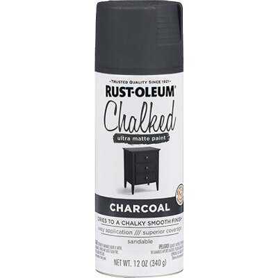 Rust-Oleum Chalked 12 Oz. Ultra Matte Spray Paint, Charcoal